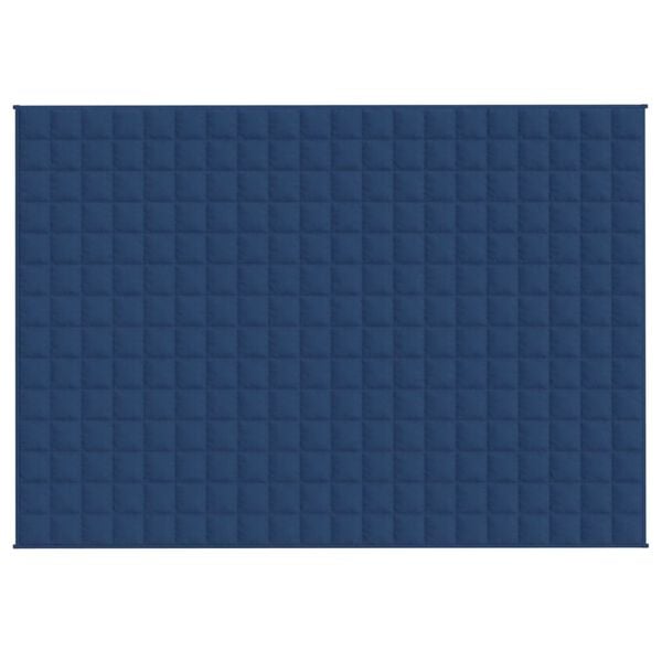 vidaXL Weighted Blanket Blue 137x200 cm Single 6 kg Fabric