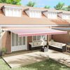 vidaXL Retractable Awning Red and White 600 x 300 cm Fabric and Steel