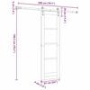 vidaXL Sliding Door ORKDAL Brown 61 x 198.5 cm Solid Pine Wood