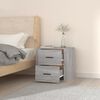 vidaXL Wall-mounted Bedside Cabinet Grey Sonoma 50x36x47 cm