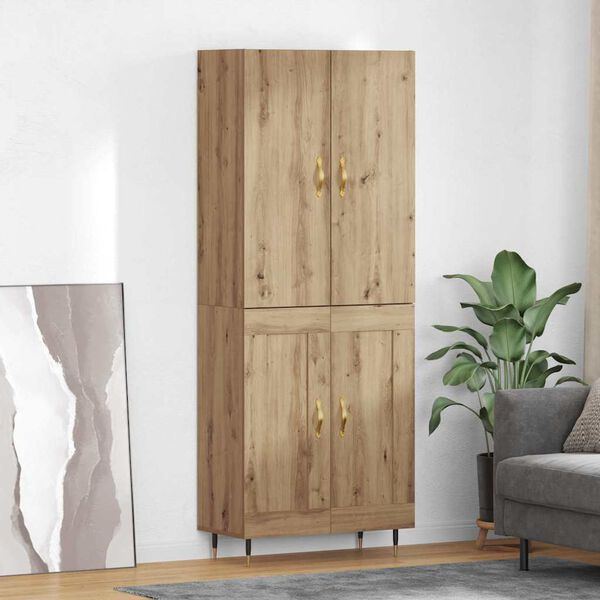 vidaXL Highboard Artisan Oak 69.5 x 34 x 180 cm Engineered Wood