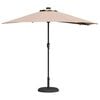 vidaXL Garden Parasol Taupe 294 x 150 x 223 cm Polyester and Steel