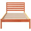 vidaXL Bed Frame with Headboard Wax Brown 90 x 190 cm Solid Pine Wood