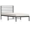 vidaXL Metal Bed Frame without Mattress with Headboard Black 80x200cm