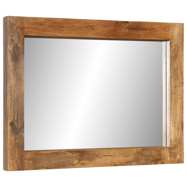 vidaXL Mirror 70x50 cm Solid Wood Mango and Glass
