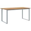 vidaXL Garden Table Grey 160 x 80 x 75 cm Solid Acacia Wood