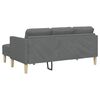 vidaXL Sofa Set with Cushion 2 pcs Dark Grey Polyester
