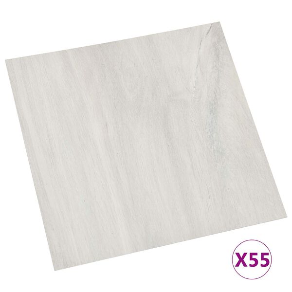 vidaXL Flooring Planks 55 pcs Cream 5.11 m&sup2; PVC