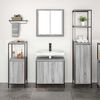 vidaXL Bathroom Furniture Set with Shelf 3 pcs Grey Sonoma and Black