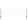 vidaXL Euro Fence with Post 25 x 0.8 m PVC-Coated Steel Green Mesh