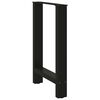 vidaXL Dining Table Legs Black 2 pcs 60x(72-73) cm Steel
