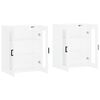 vidaXL Wall Mounted Cabinets 2 pcs White Engineered Wood