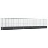 vidaXL Aviary with Extension Silver 1042.5x107x212 cm Steel