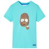 Kids' T-shirt with Short Sleeves Aqua 128