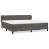 vidaXL Box Spring Bed with Mattress Dark Grey 200x200 cm Velvet