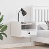 vidaXL Bedside Table White 38 x 36 x 29.5 cm Solid pine wood