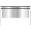 vidaXL Spike Fence BAARLO Black