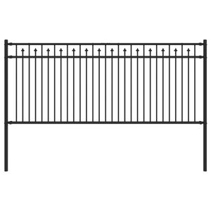 vidaXL Spike Fence BAARLO Black