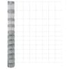 vidaXL Fence with Post Silver 1.4 x 50 m Steel