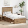 vidaXL Bed Frame Artisian Oak 90 x 190 cm Solid Pine Wood