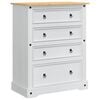 vidaXL Storage Chests White 92 x 48 x 114 cm Solid Pine Wood