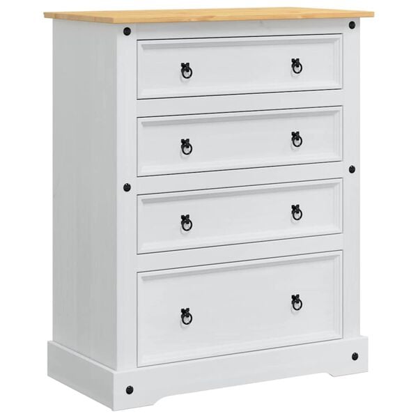 vidaXL Storage Chests White 92 x 48 x 114 cm Solid Pine Wood