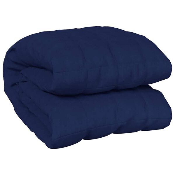 vidaXL Weighted Blanket Blue 155x220 cm 11 kg Fabric