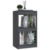 vidaXL Book Cabinet Grey 40x30x71.5 cm Solid Pinewood