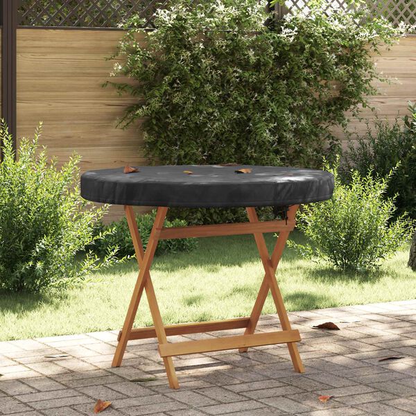 vidaXL Outdoor Table Cover Black 102 x 102 x 10 cm 210D Oxford Fbric