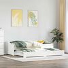 vidaXL Daybed with Trundle without Mattress IRUN White 90x200 cm