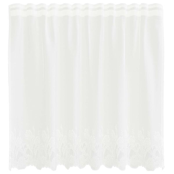 vidaXL Lace Curtain with Curtains Floral White 100 x 150 cm Polyester
