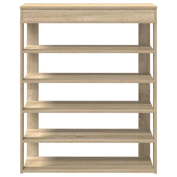 vidaXL Shoe Rack Sonoma Oak 80x30x98 cm Engineered Wood
