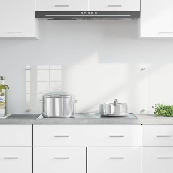 vidaXL Kitchen Backsplash Transparent 100 x 40 cm Tempered Glass