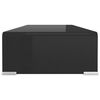 vidaXL TV Stand/Monitor Riser Glass Black 70x30x13 cm