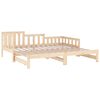 vidaXL Pull-out Day Bed without Mattress 2x(90x190) cm Solid Wood Pine