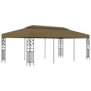 vidaXL Gazebo 6x3 m Taupe 180 g/m&sup2;