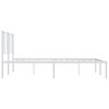 vidaXL Metal Bed Frame without Mattress with Headboard White 183x213cm