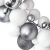 vidaXL Christmas Wreath White and Grey 45 cm Polystyrene