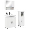 vidaXL Bathroom Furniture Set 3 pcs White Engineered wood & Metal