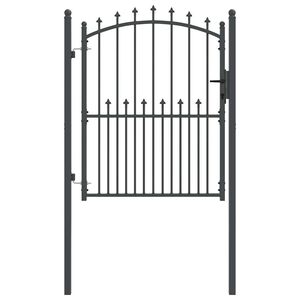 vidaXL Fence Gate with Spikes EMMEN 150 x 100 cm Powder-coated steel