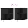 vidaXL Record Cabinet Black 84.5x38x89 cm Engineered Wood