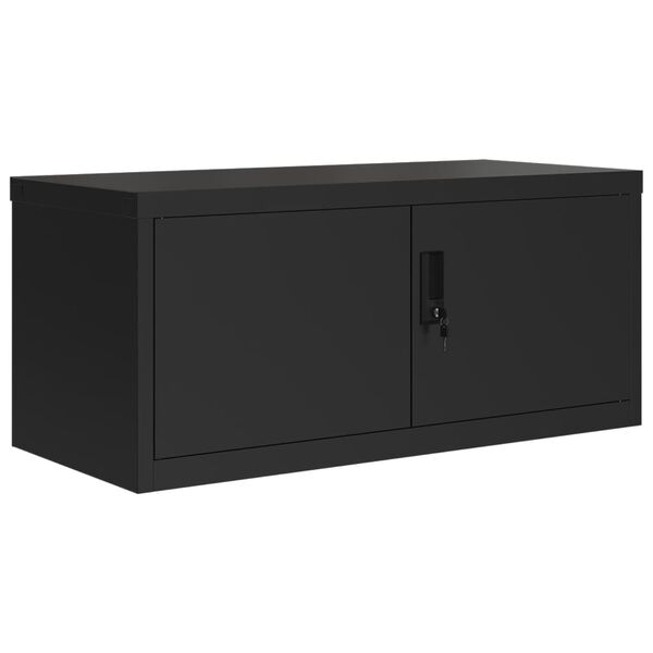 vidaXL File Cabinet Black 90x40x130 cm Steel