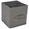 vidaXL Storage Cabinet with 3 Fabric Drawers Grey 34x34x101 cm Steel