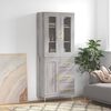 vidaXL Highboard Grey Sonoma 69.5x34x180 cm Engineered Wood