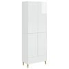 vidaXL Cabinet Set 2 pcs High Gloss White Engineered Wood