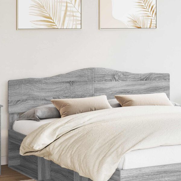 vidaXL Headboard Grey Sonoma 200 cm Engineered wood