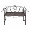 vidaXL Garden Bench 132 cm Steel Antique Brown