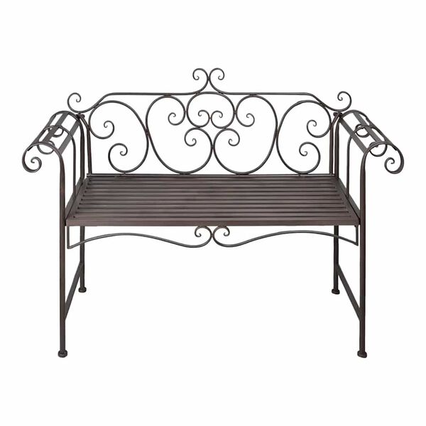 vidaXL Garden Bench 132 cm Steel Antique Brown