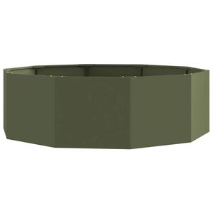 vidaXL Planter Olive Green 120 x 120 x 35 cm Steel