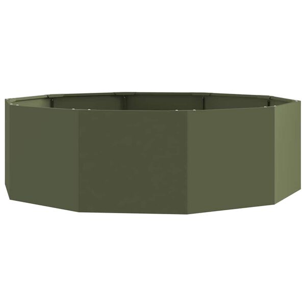 vidaXL Planter Olive Green 120 x 120 x 35 cm Steel